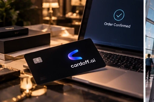 بطاقة cardoff.ai في اليد