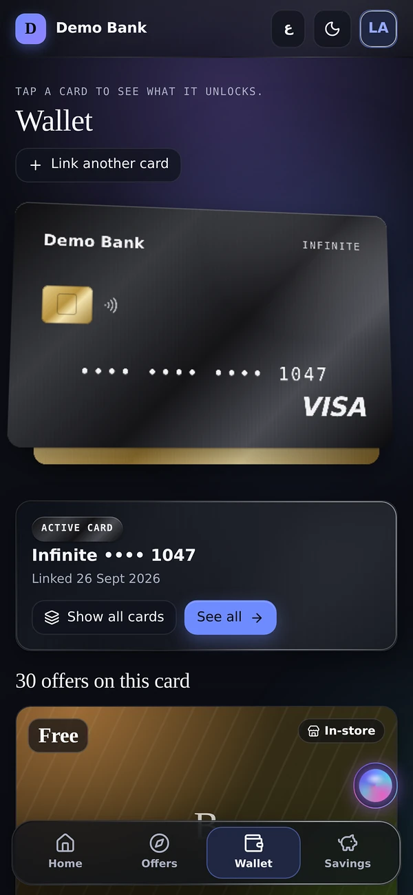Wallet with real card art